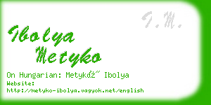 ibolya metyko business card